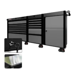 88 Series - 13 Drawers - Black Handles - Foot Casters -Proslat Store CR88 SSL 00045