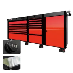 88 Series - 13 Drawers - Black Handles - Foot Casters -Proslat Store CR88 SSL 00177