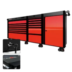 88 Series - 13 Drawers - Black Handles - Foot Casters -Proslat Store CR88 SSL 00188