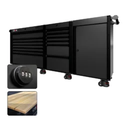 88 Series - 13 Drawers - Black Handles - Foot Casters -Proslat Store CR88 SSL 00223