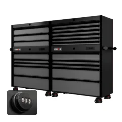 88 Series - 19 Drawers - Black Handles - Foot Casters -Proslat Store CR88 TDB 00011