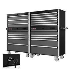 88 Series - 19 Drawers - Silver Handles - Traditional Casters -Proslat Store CR88 TDB 00014