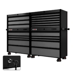 88 Series - 19 Drawers - Black Handles - Foot Casters -Proslat Store CR88 TDB 00015