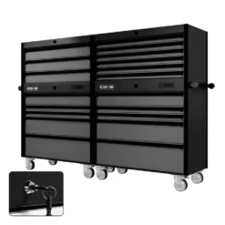 88 Series - 19 Drawers - Black Handles - Traditional Casters -Proslat Store CR88 TDB 00016
