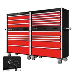 88 Series - 19 Drawers - Silver Handles - Traditional Casters -Proslat Store CR88 TDB 00062