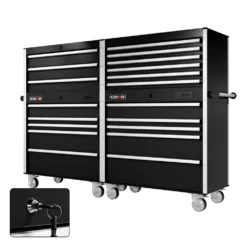 88 Series - 19 Drawers - Silver Handles - Traditional Casters -Proslat Store CR88 TDB 00078