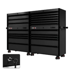 88 Series - 19 Drawers - Black Handles - Foot Casters -Proslat Store CR88 TDB 00079