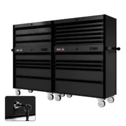88 Series - 19 Drawers - Black Handles - Traditional Casters -Proslat Store CR88 TDB 00080