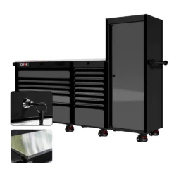 88 Series - 13 Drawers With Tall Locker - Black Handles - Foot Casters -Proslat Store CR88 TSL 00045 9db77e00 16f4 479c ab43 c07ff0bdf3e1