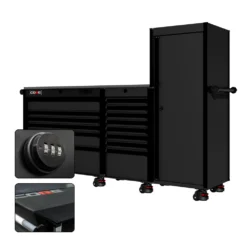 88 Series - 13 Drawers With Tall Locker - Black Handles - Foot Casters -Proslat Store CR88 TSL 00224 7680e591 6ba7 476c 98ef 22f5023200c8