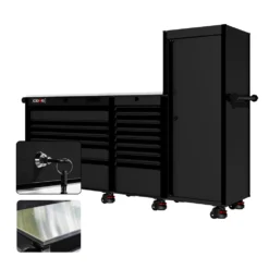88 Series - 13 Drawers With Tall Locker - Black Handles - Foot Casters -Proslat Store CR88 TSL 00237 5899e7f4 36b6 4d46 a0ce d6c2c3c7baa7
