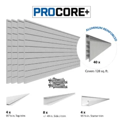 4 Ft. X 8 Ft. PROCORE+ Silver Gray Carbon Fiber PVC Slatwall – 4 Pack 128 Sq Ft 17 4 Ft. X 8 Ft. PROCORE+ Silver Gray Carbon Fiber PVC Slatwall – 4 Pack 128 Sq Ft -Proslat Store Consist 128 Procore EN 6ed19e13 43e8 49e2 a299 6fe06370b69d