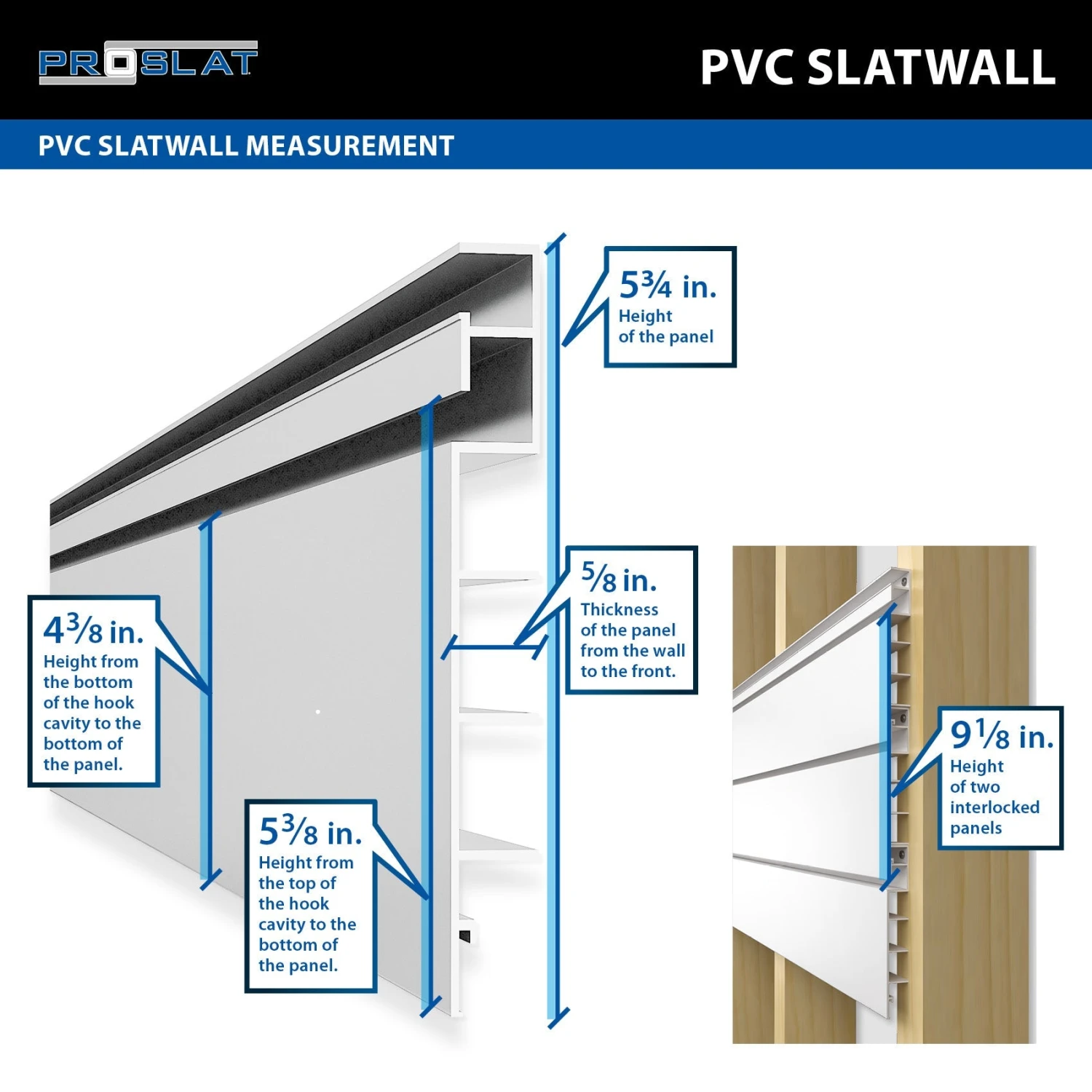 4 Ft. X 4 Ft. PVC Slatwall 16 4 Ft. X 4 Ft. PVC Slatwall - Image 14