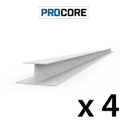 8 Ft. PROCORE PVC H Trim Pack -Proslat Store Procore H trim 4x 7c6e6d70 f18d 4ae8 8997 3c11ebf16a4a