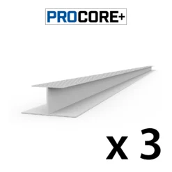 8 Ft. PROCORE+ Silver Gray Carbon Fiber PVC H-Trim Pack -Proslat Store Procore PLUS silver H trim x3 eb45a1c3 2ea9 4d45 aded 433b986b319e
