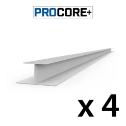 8 Ft. PROCORE+ Silver Gray Carbon Fiber PVC H-Trim Pack -Proslat Store Procore PLUS silver H trim x4 9cadf658 4c48 4bcb 833e 3f48c9e6475c