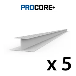 8 Ft. PROCORE+ Silver Gray Carbon Fiber PVC H-Trim Pack -Proslat Store Procore PLUS silver H trim x5 31d36095 acb3 4422 8b3d edede00de5ad