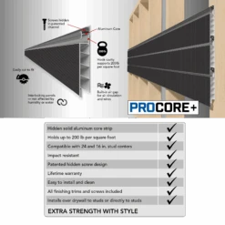 PROCORE+ Black Carbon Fiber Slatwall Ultimate Bundle -Proslat Store Procore anatomy EN 2000 1af86197 229a 45b9 bf94 43046d61d8b9