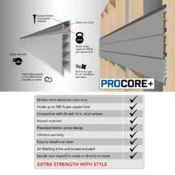 4 Ft. X 8 Ft. PROCORE+ Silver Gray Carbon Fiber PVC Slatwall – 2 Pack 64 Sq Ft -Proslat Store Procore silver anatomy EN 2000 4d268ee2 cc5d 4a27 b13f 57f13cce02d5