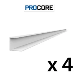 8 Ft. PROCORE PVC J Trim Pack -Proslat Store Procore side trim 4x 17301afb 9e27 4ba7 8122 a9f6f5f13c5a
