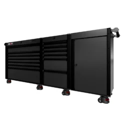 88 Series - 13 Drawers - Black Handles - Foot Casters