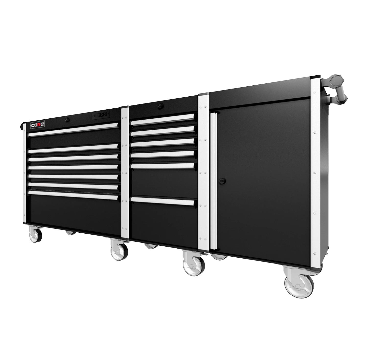 88 Series - 13 Drawers - Silver Handles - Traditional Casters 3 88 Series - 13 Drawers - Silver Handles - Traditional Casters