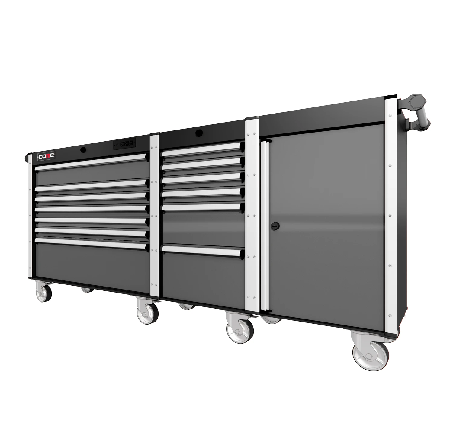 88 Series - 13 Drawers - Silver Handles - Traditional Casters 4 88 Series - 13 Drawers - Silver Handles - Traditional Casters - Image 2