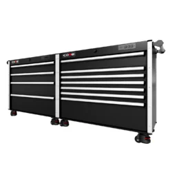 88 Series - 11 Drawers - Silver Handles - Foot Casters