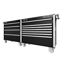 88 Series - 11 Drawers - Silver Handles - Traditional Casters