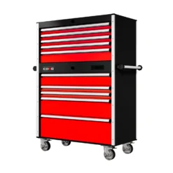 44 Series - 10 Drawers - Silver Handles - Traditional Casters 13 44 Series - 10 Drawers - Silver Handles - Traditional Casters -Proslat Store SERIE 44 NO4 RED