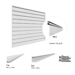 4 Ft. X 4 Ft. PVC Slatwall 27 4 Ft. X 4 Ft. PVC Slatwall -Proslat Store consist2 4x4 white EN