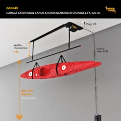 Garage Gator Dual Canoe & Kayak 220 Lb Lift Kit -Proslat Store infographic1 GG 2kayak EN