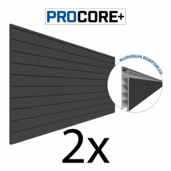 Proslat Store 4 4 Ft. X 8 Ft. PROCORE+ Black Carbon Fiber PVC Slatwall – 2 Pack 64 Sq Ft