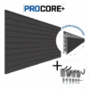 PROCORE+ Black Carbon Fiber Slatwall Mini Bundle -Proslat Store xxxxx A